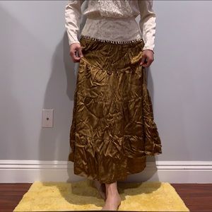 Silk maxi skirt
